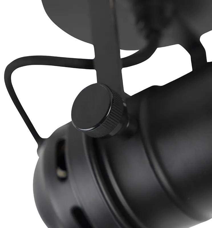 Projetores de estúdio industrial pretos GU10 com abas - Movie