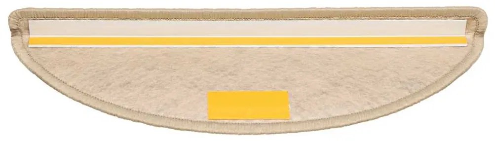 Tapetes escada adesivos aspeto sisal 30 pcs 56x17x3cm cor areia