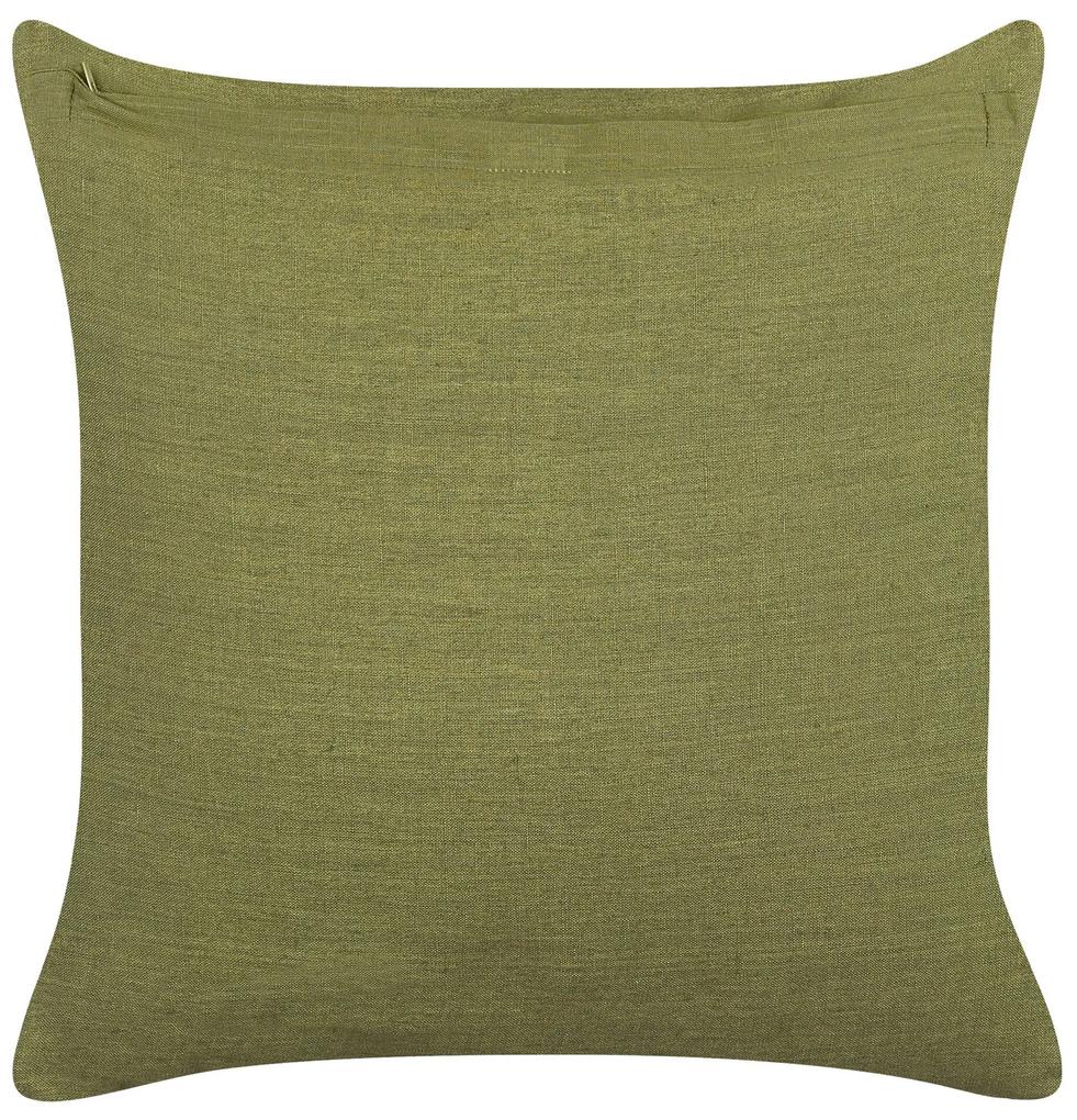 Conjunto de 2 almofadas decorativas verdes 45 x 45 cm SAGINA Beliani