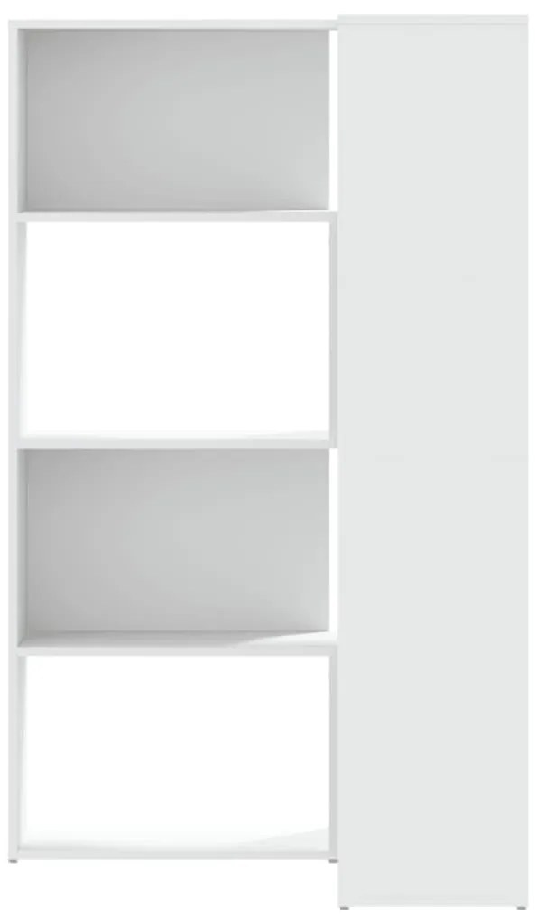 Estante canto 4 prateleiras 85x85x140 cm deriv. madeira branco