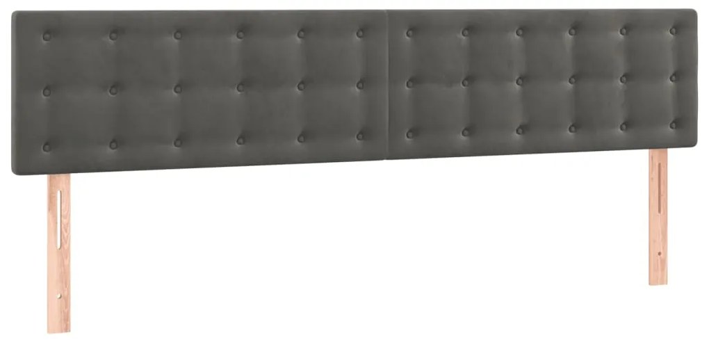 Estrutura de cama sem colchão 120x190 cm Veludo cinza escuro