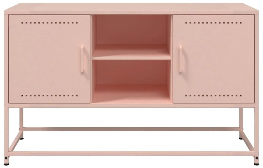 Móvel de TV 100,5x39x60,5 cm aço rosa