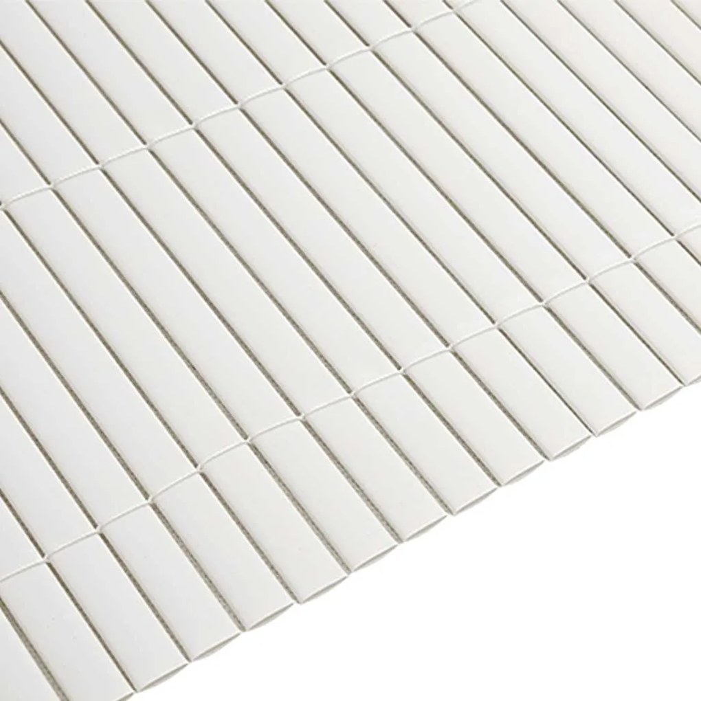 Cerca de jardim dupla face branco 1,8x5 m PVC