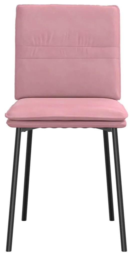 Cadeiras de jantar 2 pcs veludo rosa