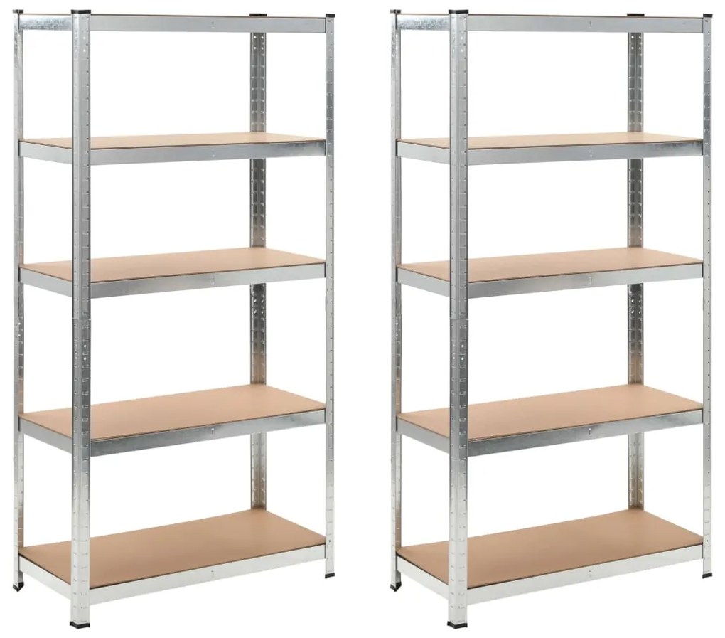 144812 vidaXL Prateleiras de arrumação 2 pcs 90x40x180 cm MDF