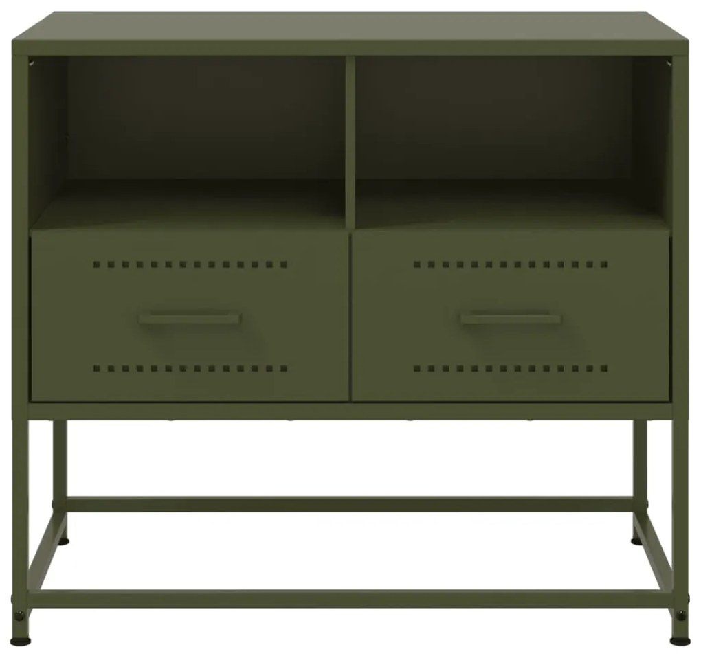 Móvel de TV 68x39x60,5 cm aço verde azeitona