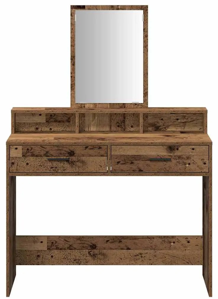 Mesa de Maquiagem vidaXL com Gavetas Madeira Antiga 100x41x140 cm