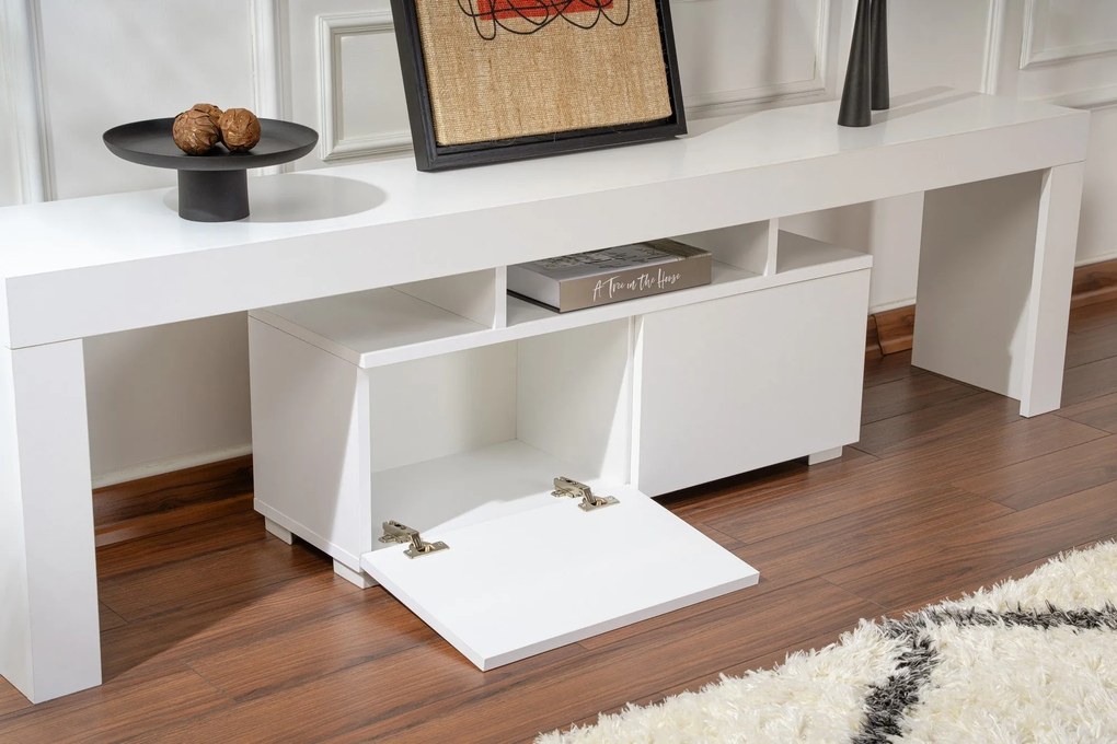 Móvel TV Enclave – Branco Natural – 180 x 50 x 31,3 cm