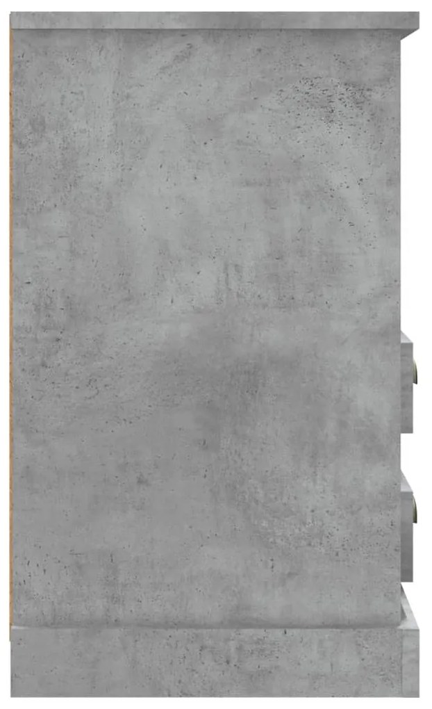 Mesas de cabeceira 2 pcs 43x36x60 cm cinzento cimento