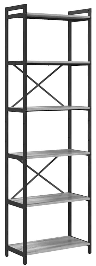 Estante Sonoma cinzento 60 x 30 x 188 cm Madeira e aço