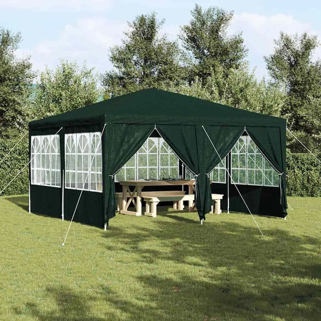 vidaXL Tenda de Festa Verde 400 x 400 x 266 cm Polietileno