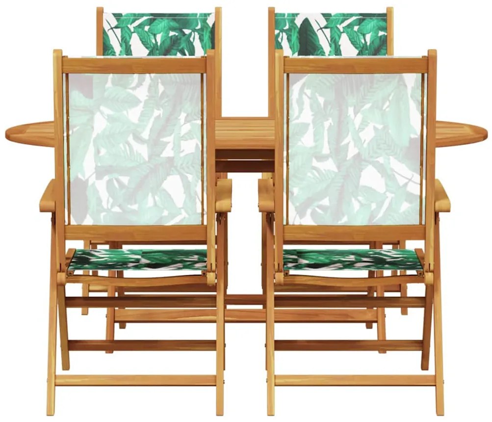 Conjunto de Jantar de Jardim 5 pcs Padrão de folhas Standard