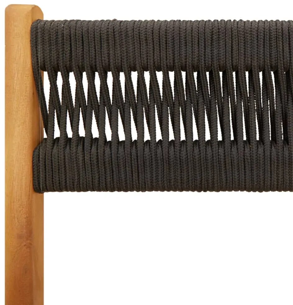 3 pcs conjunto de bistrô polipropileno/madeira maciça preto