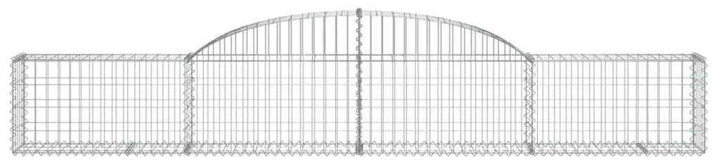 Cestos gabião arqueados 17pcs 300x30x40/60 cm ferro galvanizado