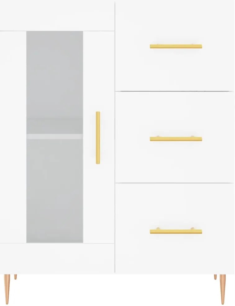Armário alto 69,5x34x180 cm derivados de madeira branco