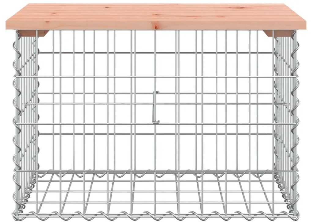 Banco jardim design gabião 63x44x42 cm madeira douglas maciça