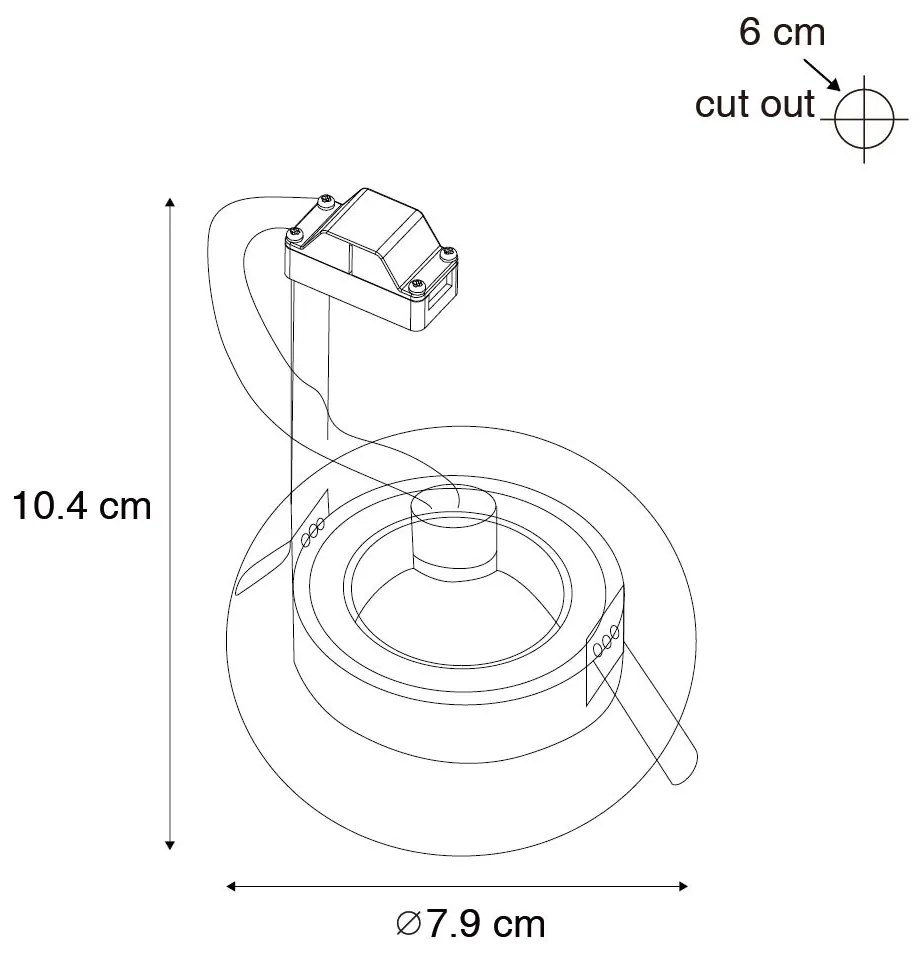 Conjunto de 12 Focos Embutidos Brancos Redondos GU10 50mm IP44 - Xena Moderno