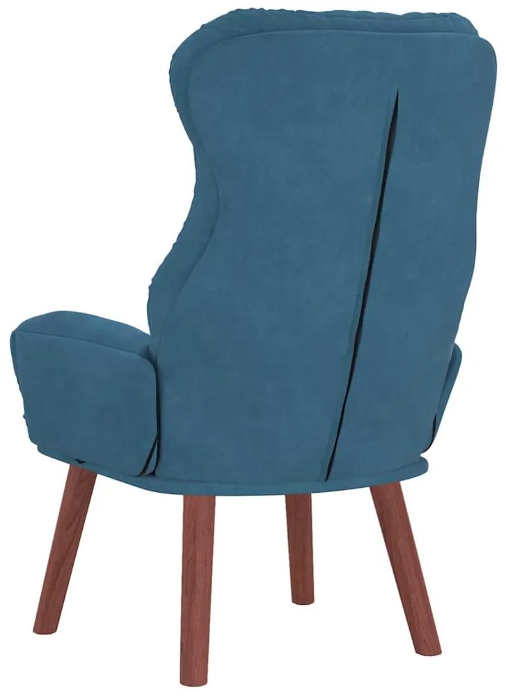 Poltrona Relaxante Veludo Azul