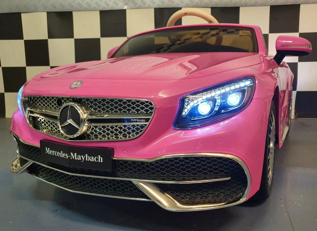 Carro infantil eléctrico Mercedes Maybach S650 12 volts Rosa