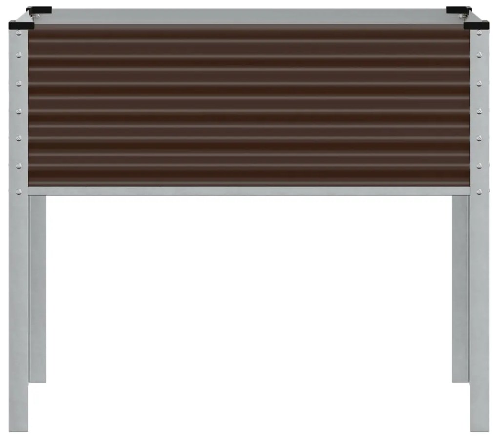 Vaso/floreira de jardim 100x41x90 cm aço castanho