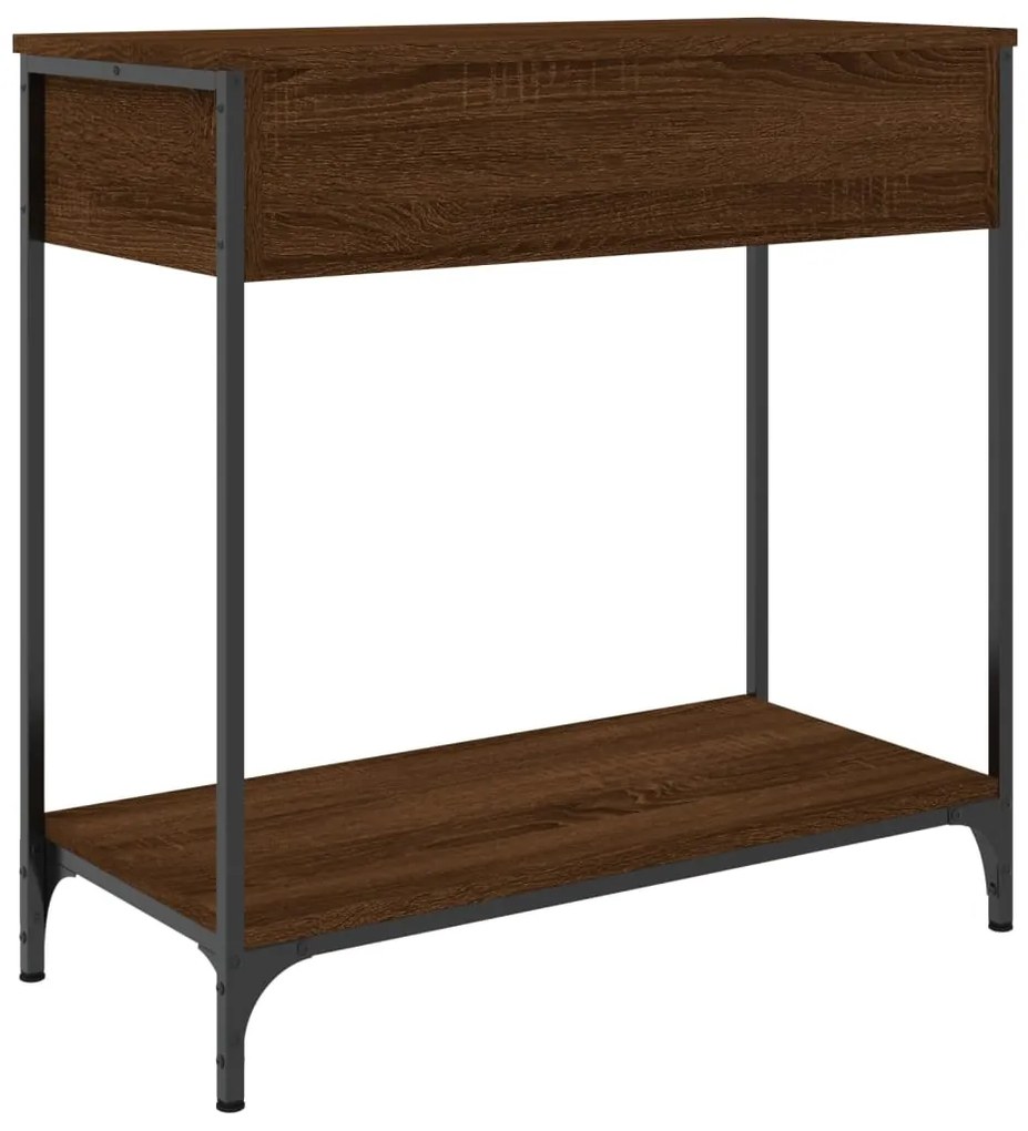 Mesa consola 75x34,5x75 cm derivados madeira carvalho castanho