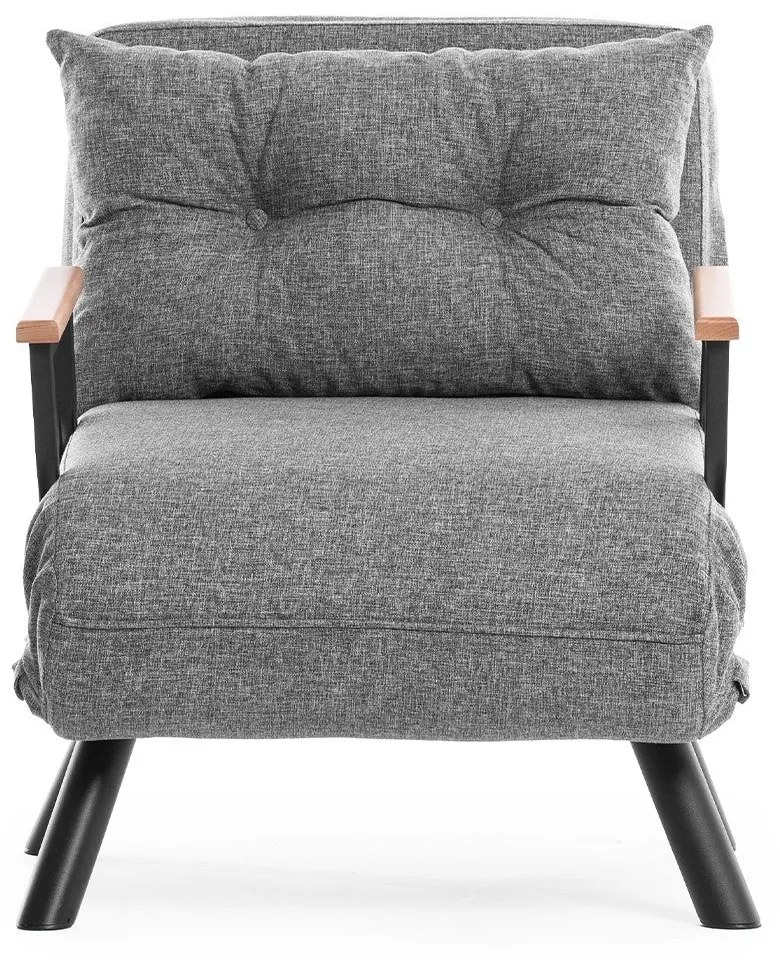 Sofá-Cama de 1 Lugar Sando – Cinzento Claro – 175x60 cm
