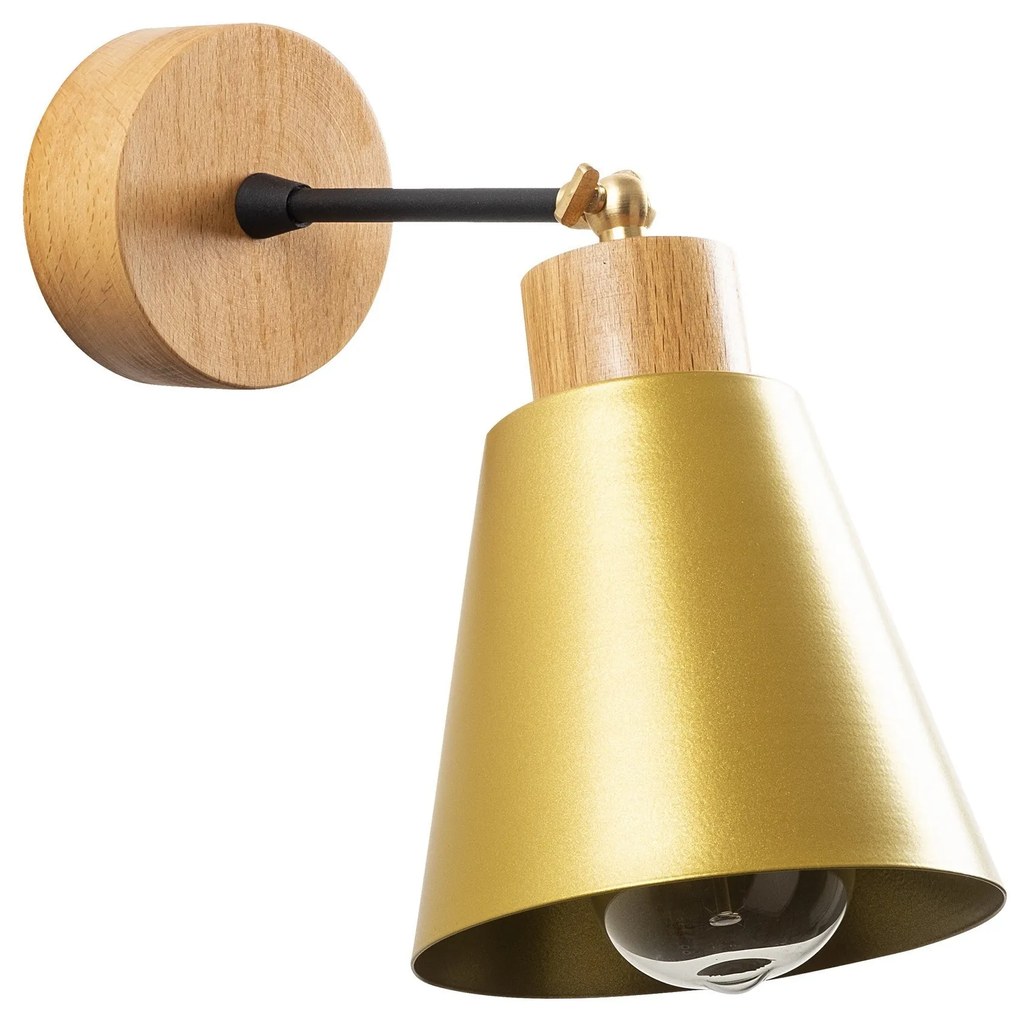 Candeeiro de Parede Manavgat – Dourado – 14 cm x 25 cm