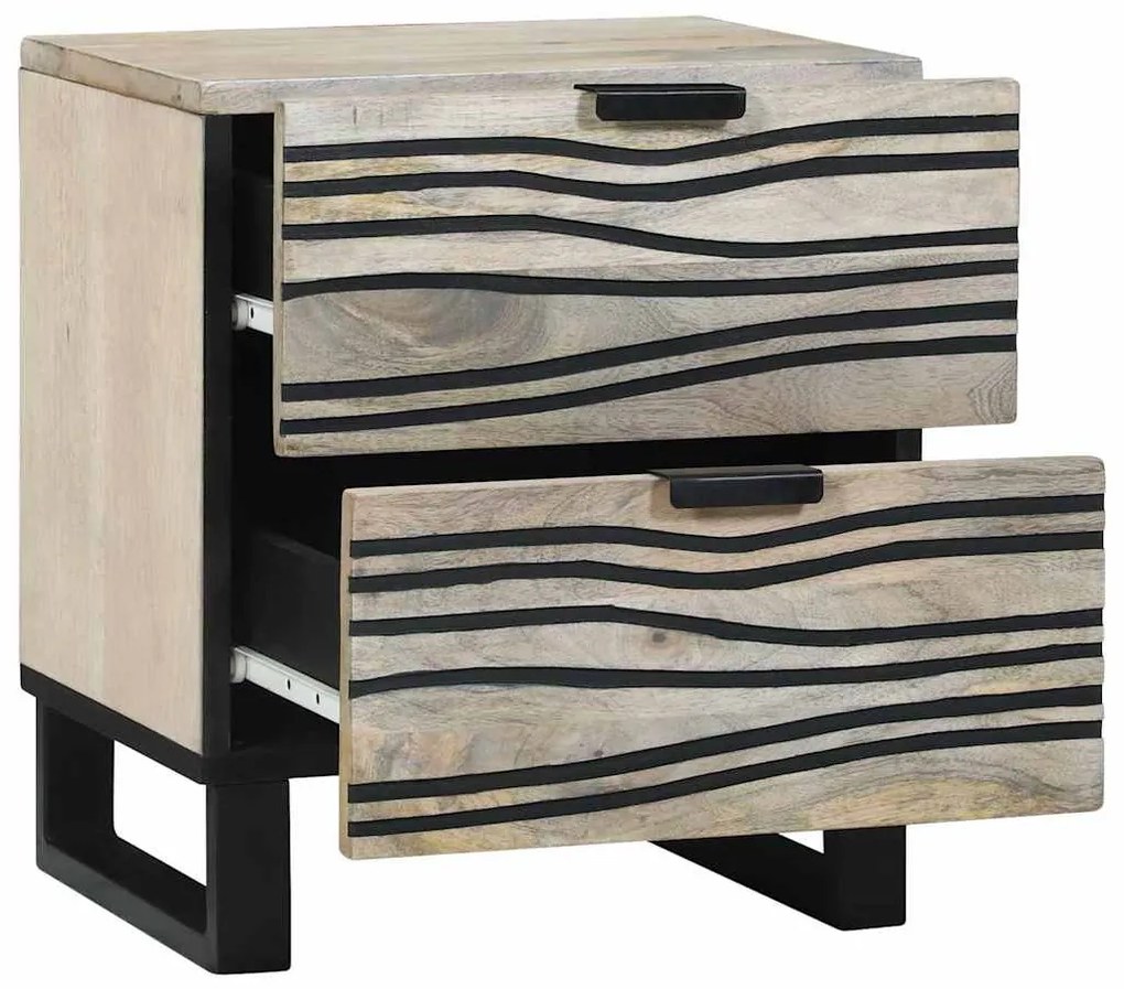 Mesas de cabeceira com gaveta 2 pcs Nogueira 40 x 33.5 x 46 cm