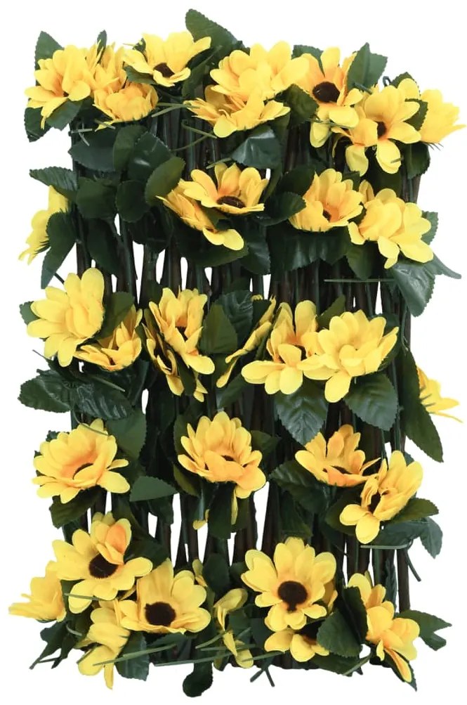  Treliça de hera artificial extensível 5 pcs 180x20 cm amarelo