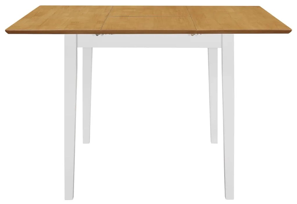 Mesa de jantar extensível (80-120)x80x74 cm MDF branco