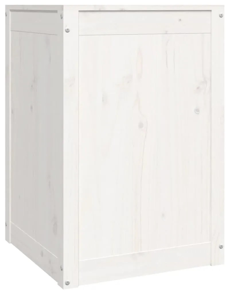 Caixa para roupa 44x44x66 cm madeira de pinho maciça branco
