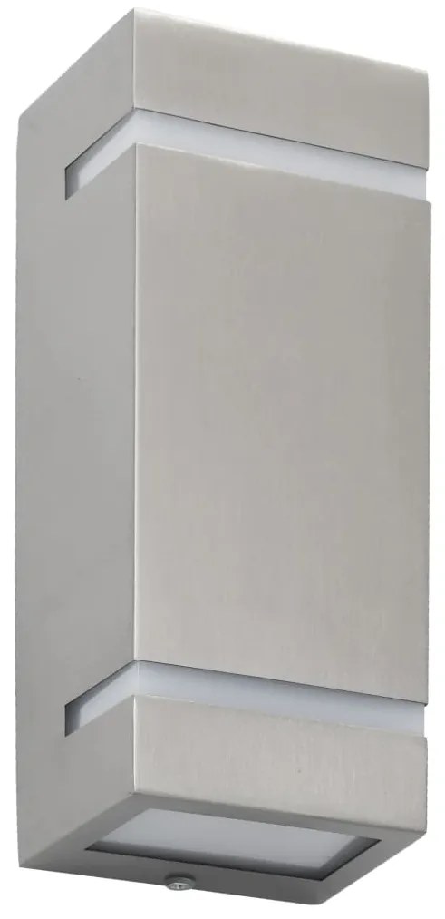 Candeeiros de parede exterior 2 pcs 35 W retangular prateado