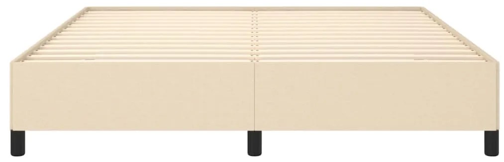 Estrutura de cama sem colchão 180x200 cm tecido cor creme