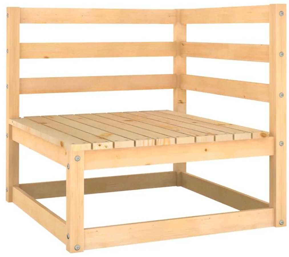 4 pcs conjunto lounge de jardim pinho maciço