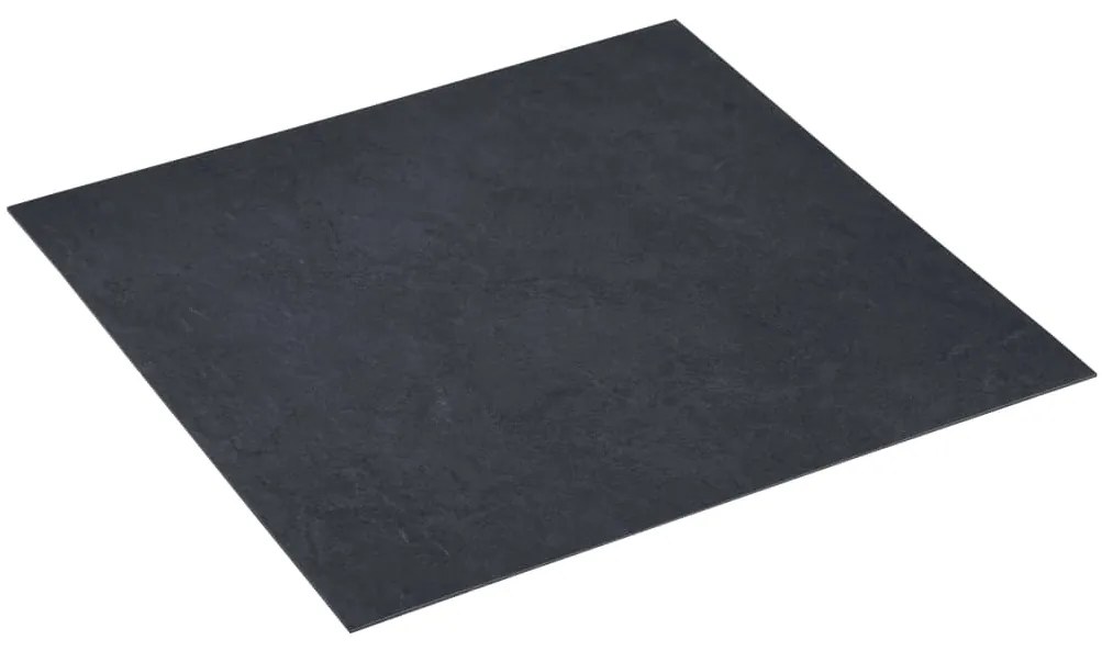 Tábuas de soalho autoadesivas 5,11 m² PVC mármore preto