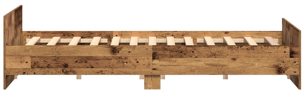 Cama vidaXL Madeira Velha 200x200 cm Painel de Madeira
