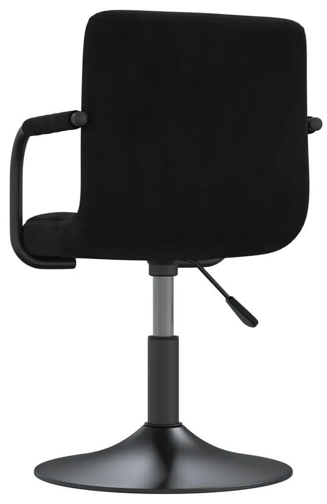 Cadeiras de jantar giratórias 4 pcs veludo preto
