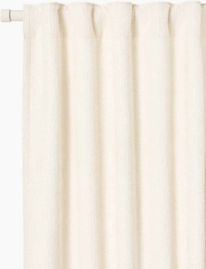 Cortinas opacas com multi-banda Karlin, conjunto de 2, L 135 cm