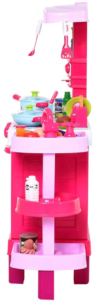 Conjunto de brinquedos educativos para crianças acima de 3 anos com 38 peças rosa