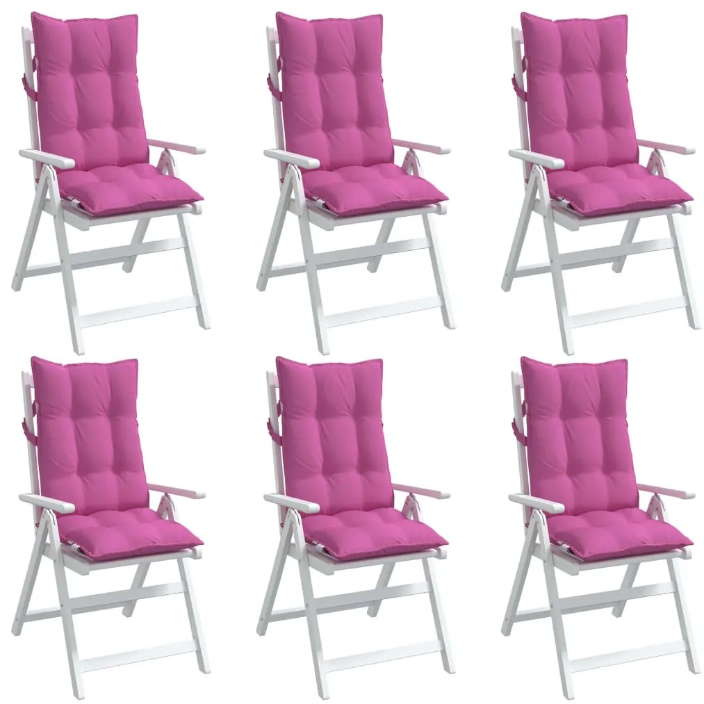 Almofadões p/ cadeira encosto alto 6 pcs tecido oxford rosa