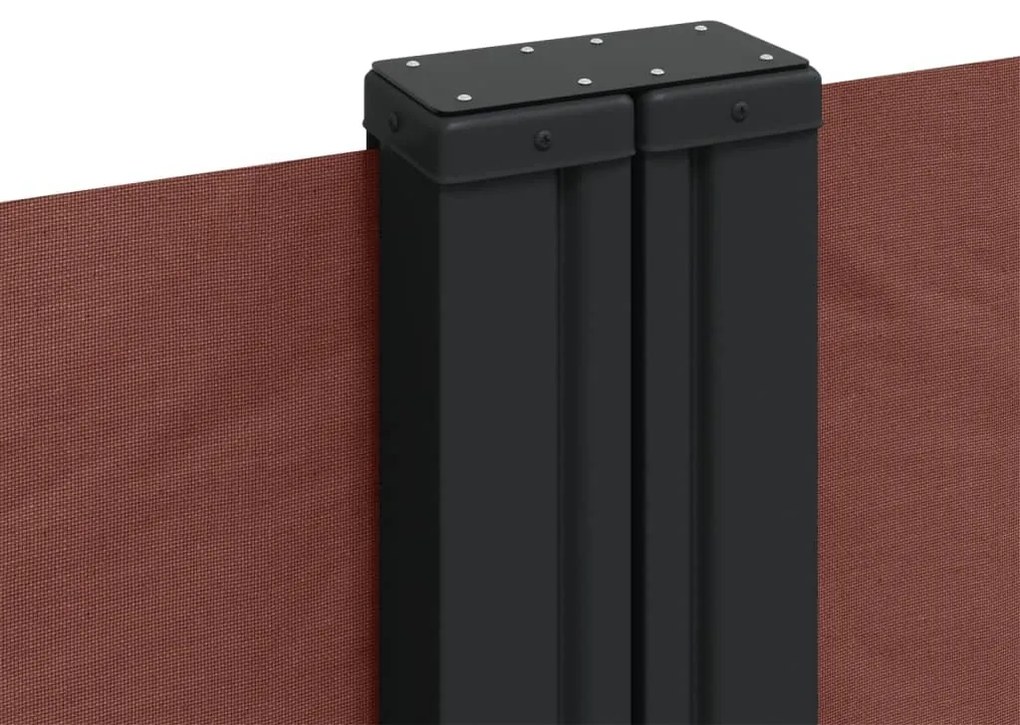 Toldo lateral retrátil 220x1200 cm castanho