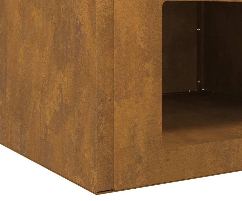 Fogo de Chão 50 x 50 x 40 cm Aço Corten