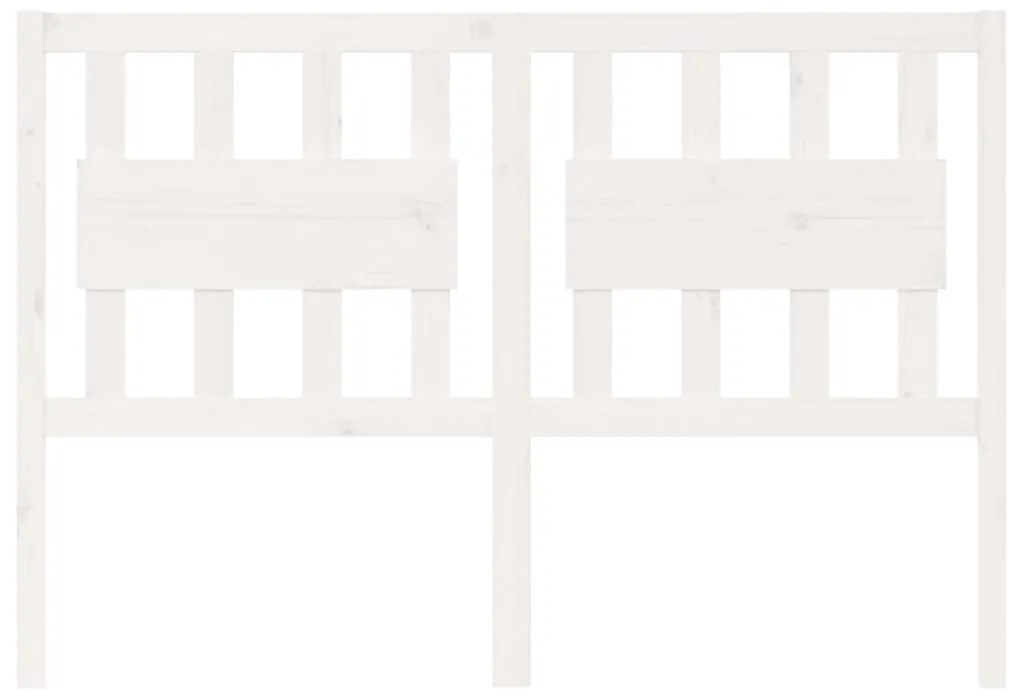 Cabeceira de cama 145,5x4x100 cm madeira de pinho maciça branco
