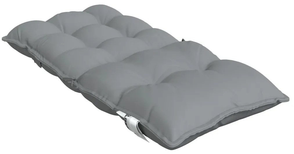 Almofadões cadeira encosto baixo 4 pcs tecido oxford cinzento
