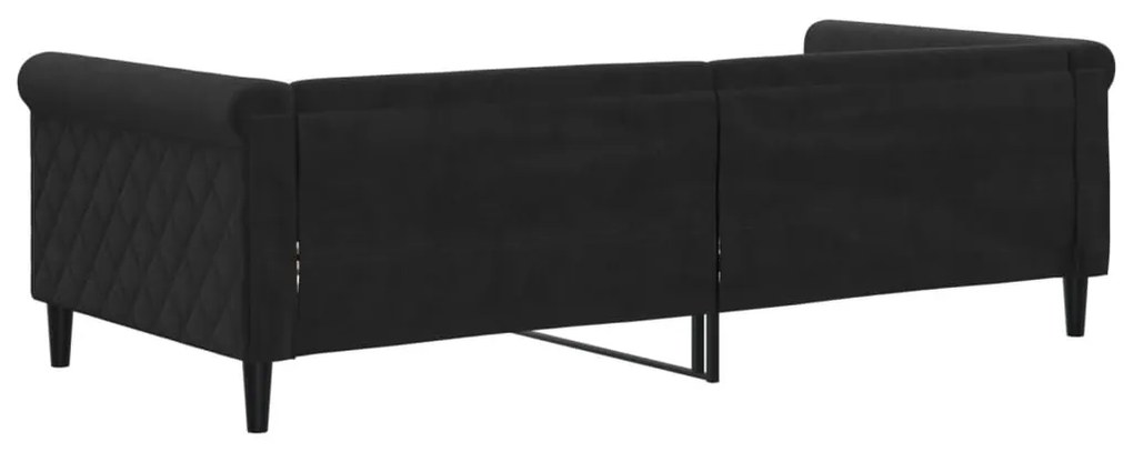 Sofá-cama 90x200 cm veludo preto