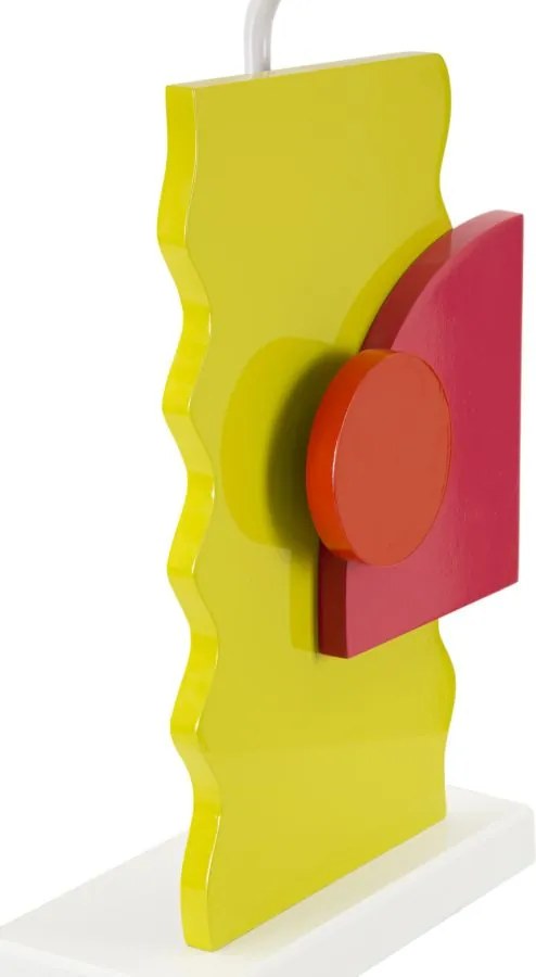 Candeeiro de Mesa "Color B" - 30x60,5 cm - MDF Multicolor e Abat-jour