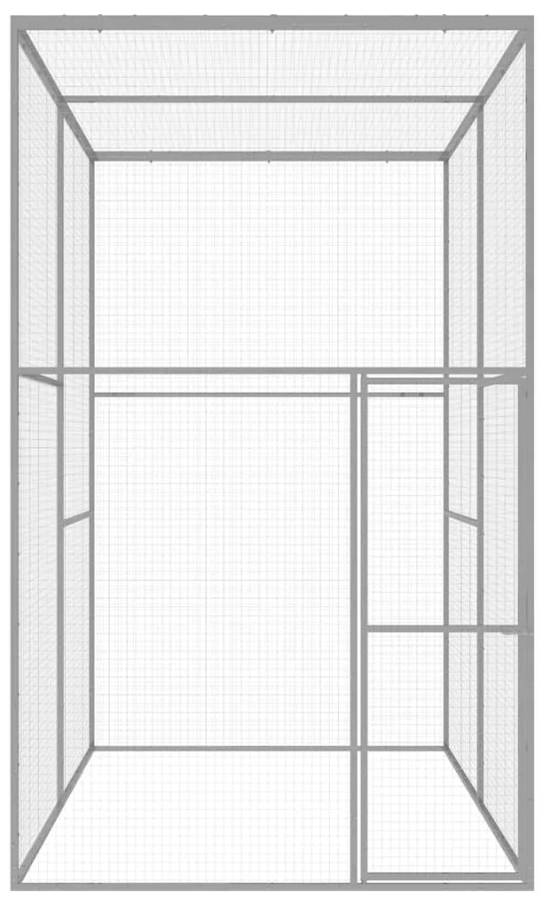 Jaula para gatos 3x1,5x2,5 m aço galvanizado