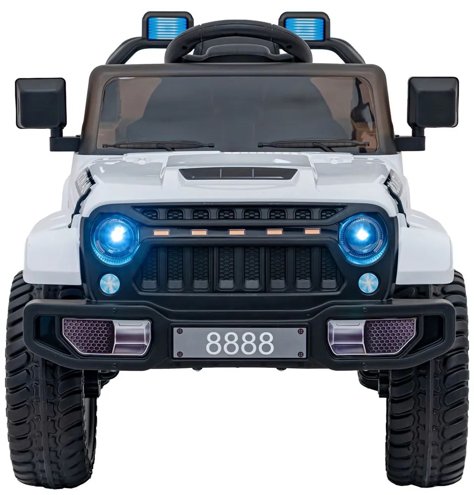 Carro elétrico para Crianças Off Road MOUNTAIN 12V Rodas Espuma EVA, Assento Couro ecológico Branco