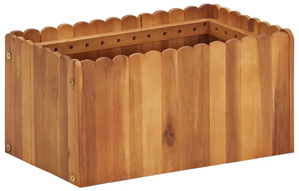 Vaso/floreira de jardim 50x30x25 cm madeira de acácia maciça