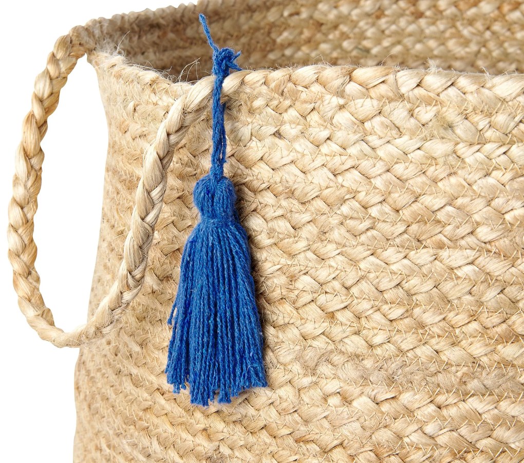 Conjunto de 2 cestos em juta azul marinho e creme GAJAR Beliani